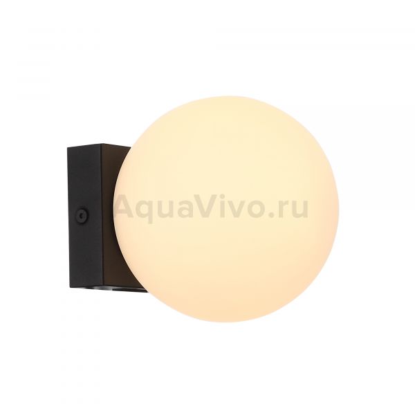 Настенный светильник ST Luce Botelli SL1581.401.01, арматура металл, цвет черный, плафон стекло, цвет белый