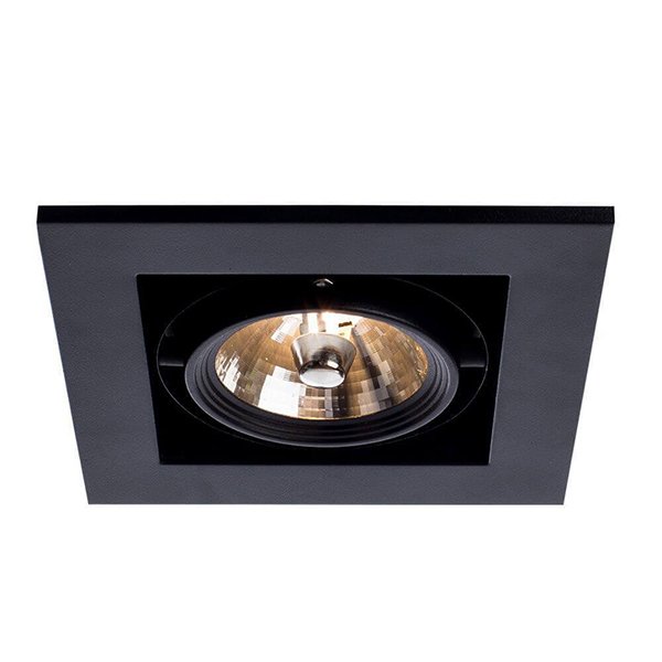 Точечный светильник Arte Lamp Cardani Medio A5930PL-1BK, арматура черная, 15х15 см - фото 1