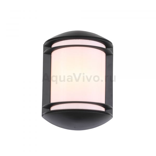 Уличный настенный светильник ST Luce Agio SL076.401.01, арматура металл, цвет черный, плафон акрил, цвет белый