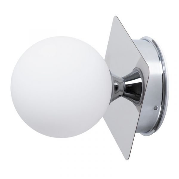 Настенный светильник Arte Lamp Aqua-Bolla A5663AP-1CC, арматура хром, плафон стекло белое, 10х14 см