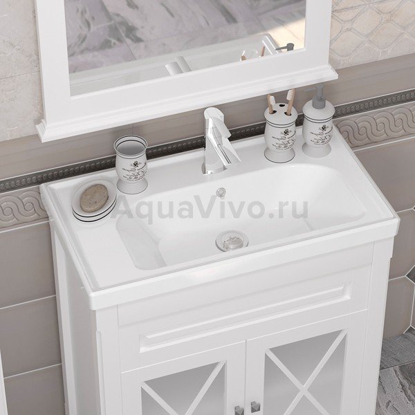Мебель для ванной Опадирис Палермо 80, цвет белый матовый - фото 1
