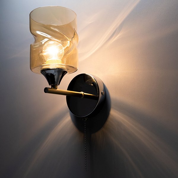 Бра Citilux Клод CL137312, арматура золото / хром, плафон стекло бежевое, 10х15 см