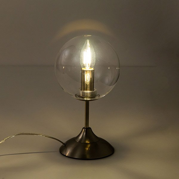Настольная лампа Citilux Томми CL102811, арматура хром, плафон стекло прозрачное, 15х15 см - фото 1