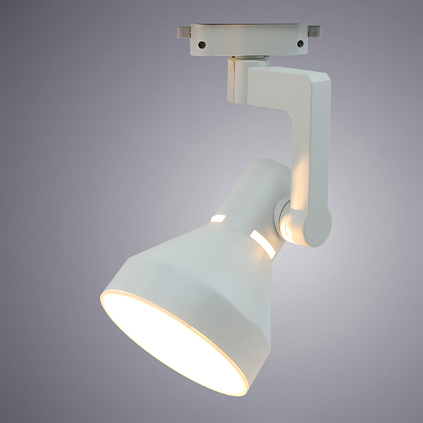 Трековый светильник Arte Lamp Nido A5108PL-1WH, арматура белая, плафон металл белый, 12х15 см - фото 1
