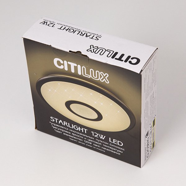 Потолочный светильник Citilux Старлайт CL703B13, арматура бронза, плафон полимер белый / бронза, 21х21 см - фото 1