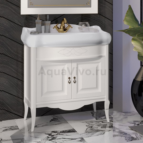 Мебель для ванной Опадирис Лоренцо 80, цвет белый матовый