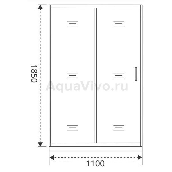 Душевая дверь Good Door Neo WTW-110-C-CH 110х185, стекло прозрачное, профиль хром