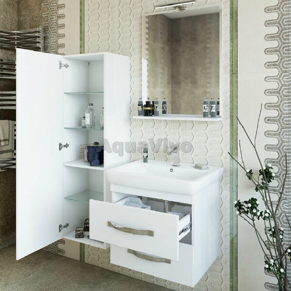 Мебель для ванной Sanflor Одри 60, подвесная, цвет белый