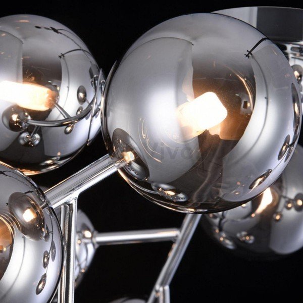 Подвесной светильник Maytoni Dallas MOD545PL-24CH, арматура хром, плафоны стекло дымчатое, 65х65 см - фото 1