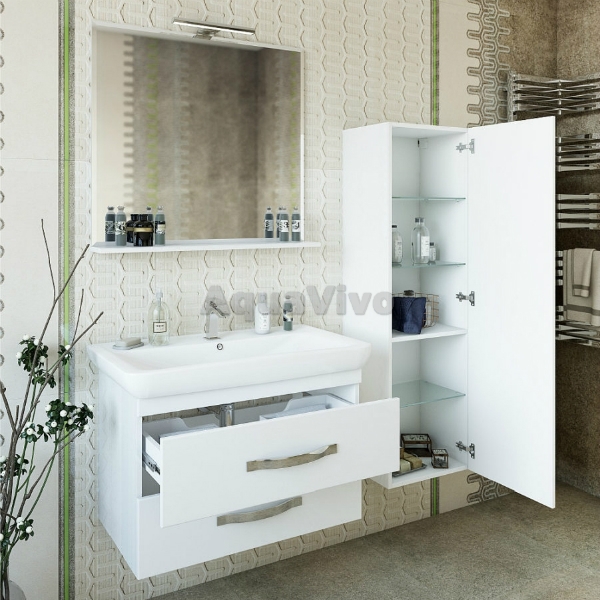 Мебель для ванной Sanflor Одри 70, подвесная, цвет белый