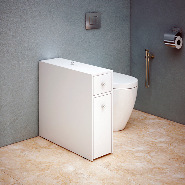 Тумба Corozo Энри 20 для туалета, цвет белый - фото 1