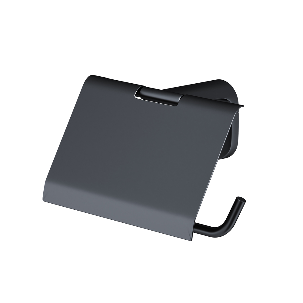 Держатель туалетной бумаги AM.PM X-Joy A84341422, с крышкой, цвет черный