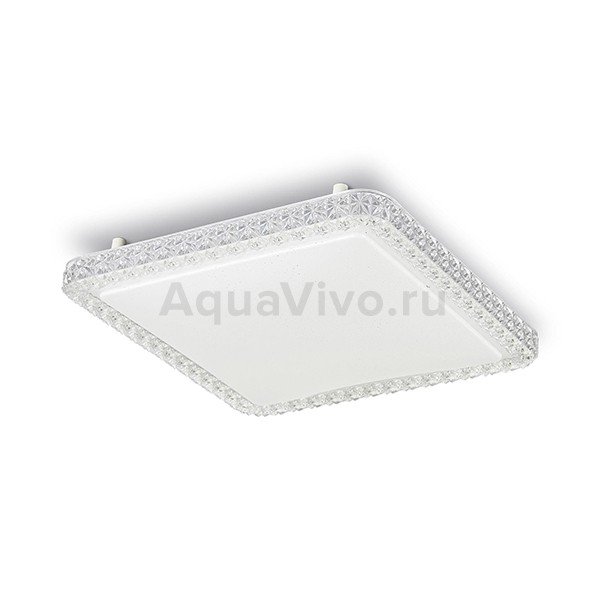 Потолочный светильник Citilux Кристалино Слим CL715K360, арматура белая, плафон полимер прозрачный, 40х40 см