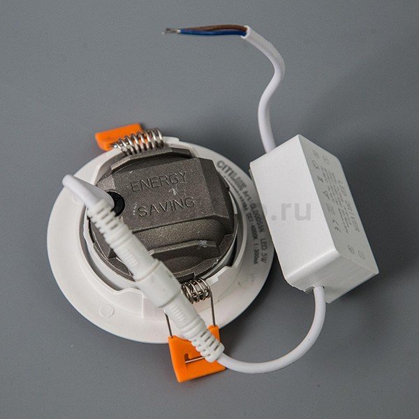 Точечный светильник Citilux Каппа CLD0055N, арматура белая, цветовая температура 4000 K, 8х8 см - фото 1