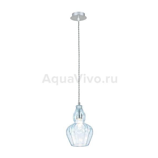 Подвесной светильник Maytoni Eustoma MOD238-PL-01-BL, арматура цвет никель, плафон/абажур стекло, цвет голубой