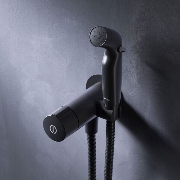 Гигиенический душ AM.PM X-Joy TouchReel F0H85A522, со встраиваемым смесителем, цвет черный - фото 1
