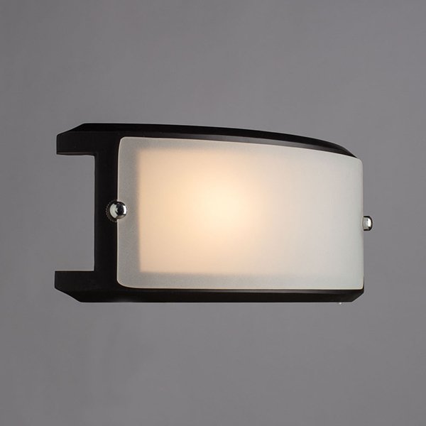 Настенный светильник Arte Lamp Archimede A6462AP-1CK, арматура коричневая / хром, плафон стекло белое, 26х12 см
