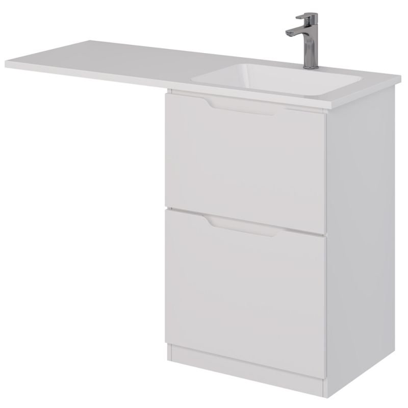 Мебель для ванной Dreja Bona 60, с 2 ящиками, цвет белый глянец - фото 1