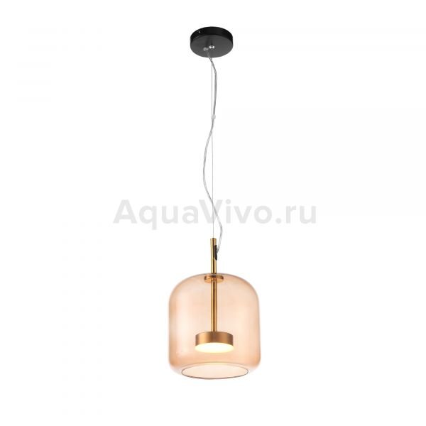Подвесной светильник ST Luce Palochino SL1053.273.01, арматура металл, цвет золото, плафон стекло, цвет коричневый