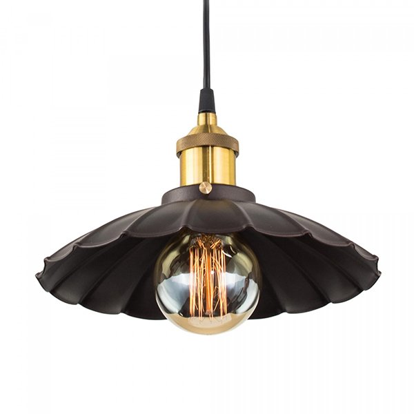 Подвесной светильник Citilux Эдисон CL450104, арматура бронза / венге, плафон металл коричневый, 25х25 см