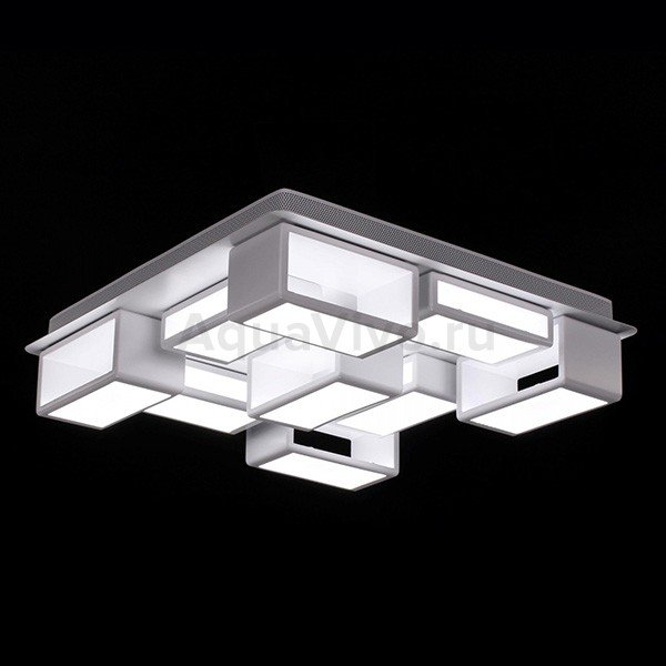 Потолочный светильник Citilux Синто CL711135, арматура белая, плафоны стекло белое, 57х57 см