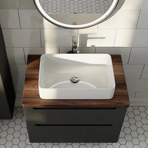 Мебель для ванной Jorno Wood 80, цвет серый - фото 1