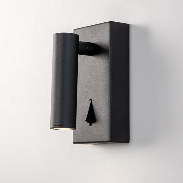 Настенный светильник Citilux Декарт CL704351, арматура черная, плафон металл черный, 6х12 см - фото 1