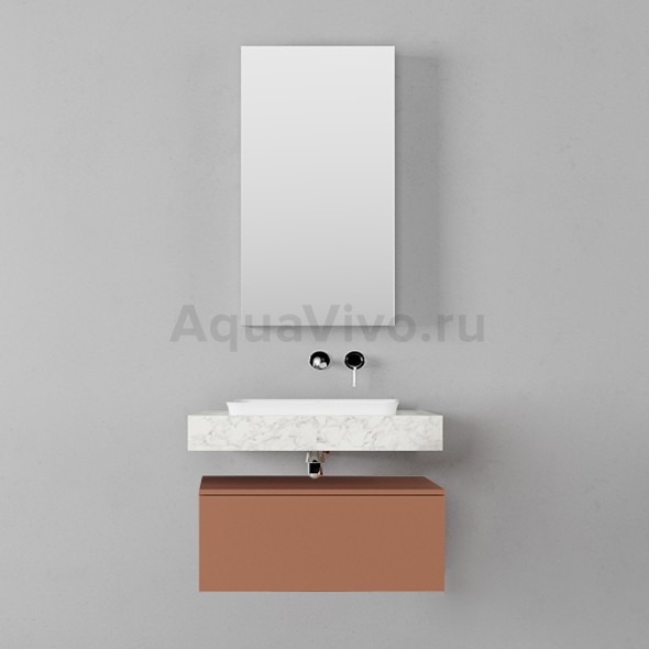 Мебель для ванной Velvex Unit 80, цвет шатанэ, белый мрамор, графит, пламенный орех, подземный чугун, белый хеврон - фото 1