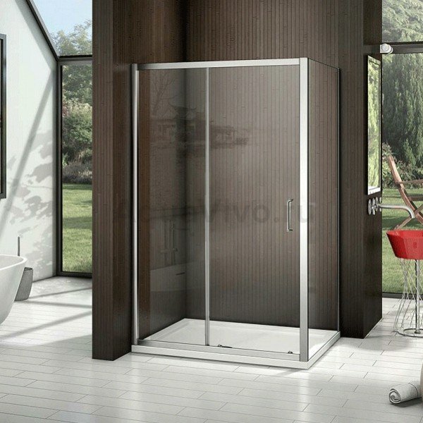 Душевой уголок Good Door Neo WTW+SP-C-CH 110х90, стекло прозрачное, профиль хром