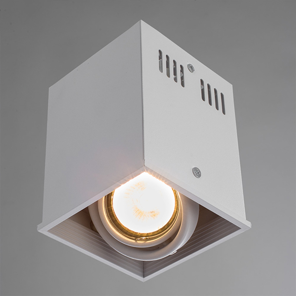Точечный светильник Arte Lamp Cardani Piccolo A5942PL-1WH, арматура белая, 10х10 см - фото 1