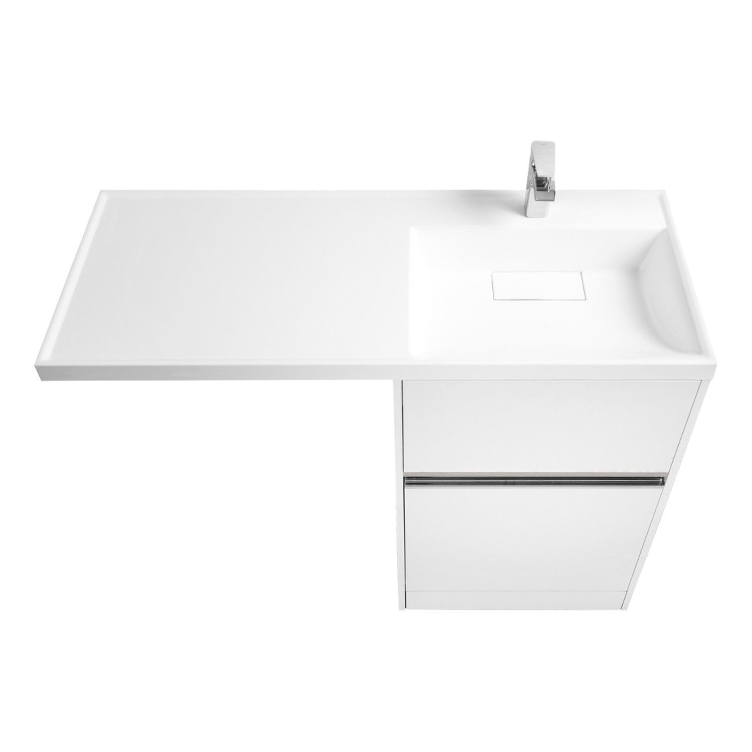 Мебель для ванной Акватон Лондри 120, с тумбой 60 см, цвет белый