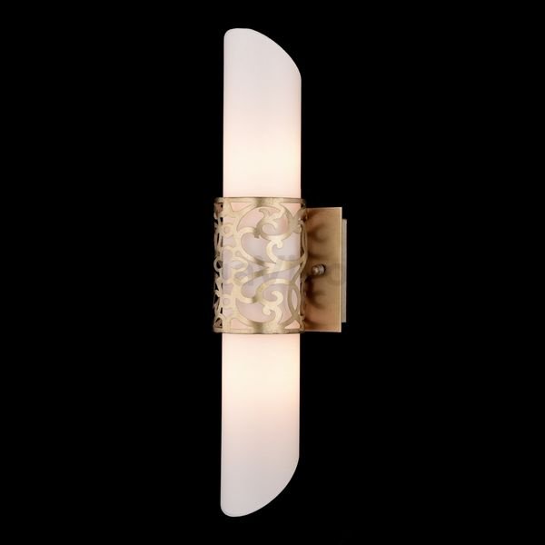 Настенный светильник Maytoni Venera H260-02-N, арматура цвет бежевый, плафон/абажур стекло, цвет белый