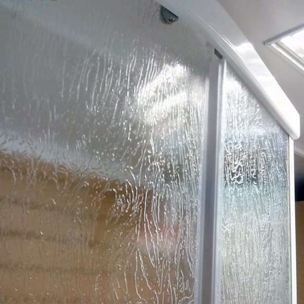 Душевой кабина Тритон Риф Б 90x90, стекло рифленое грейс, профиль белый - фото 1