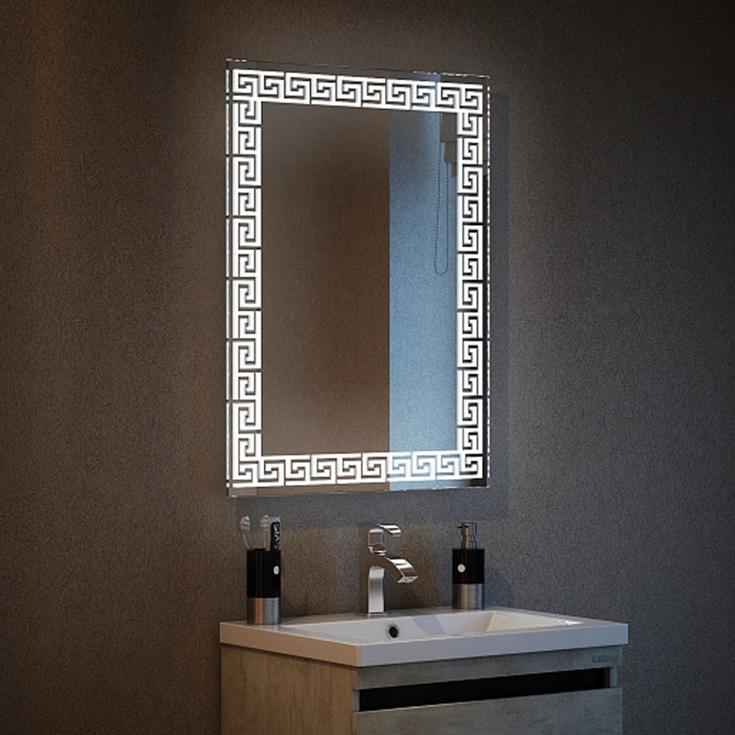 Зеркало Corozo Меандр 60x80, с подсветкой - фото 1