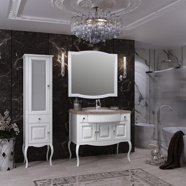 Зеркало Опадирис Лаура 120x90, цвет белый матовый - фото 1