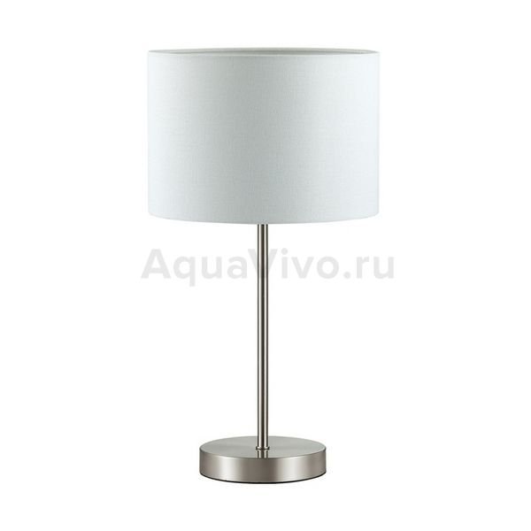 Интерьерная настольная лампа Lumion Nikki 3745/1T, арматура цвет никель, плафон/абажур ткань, цвет белый