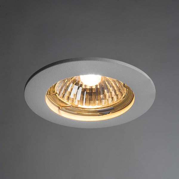 Точечный светильник Arte Lamp Basic A2103PL-1WH, арматура белая, 8х8 см - фото 1