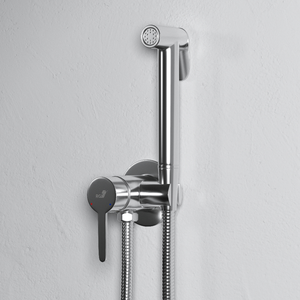 Гигиенический душ RGW Shower Panels SP-206, со встраиваемым смесителем, цвет хром