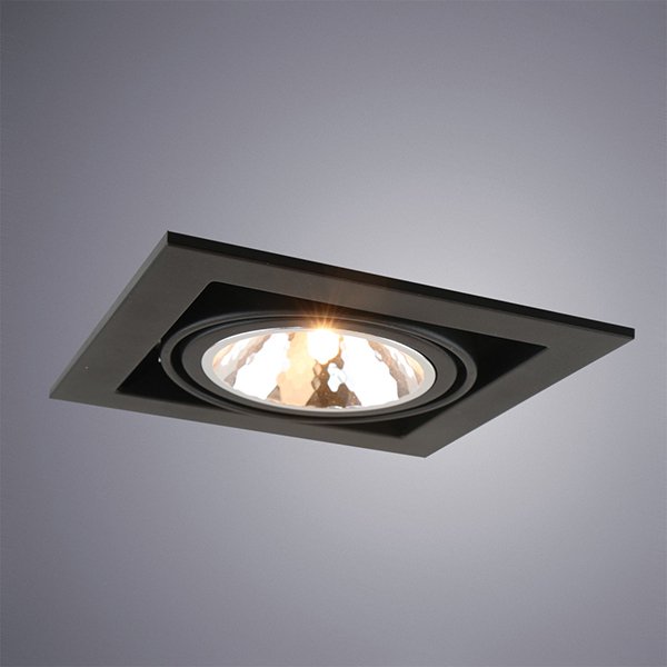 Точечный светильник Arte Lamp Cardani Semplice A5949PL-1BK, арматура черная, 20х20 см