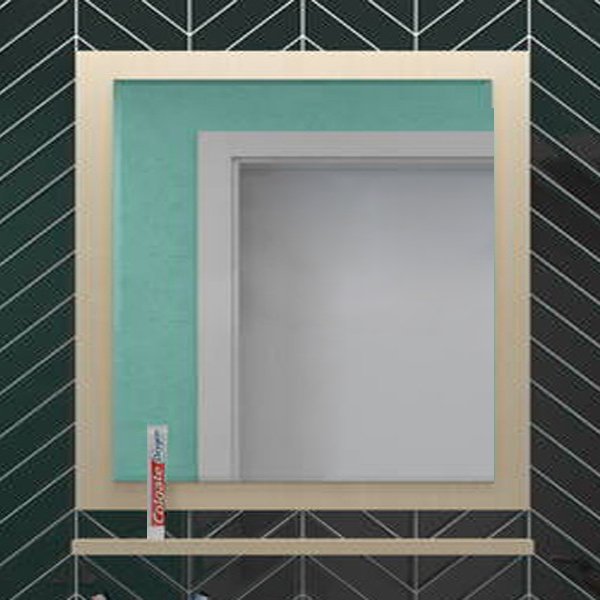 Зеркало Какса-А Мастер / Бруклин 60x60, с полкой, цвет клен