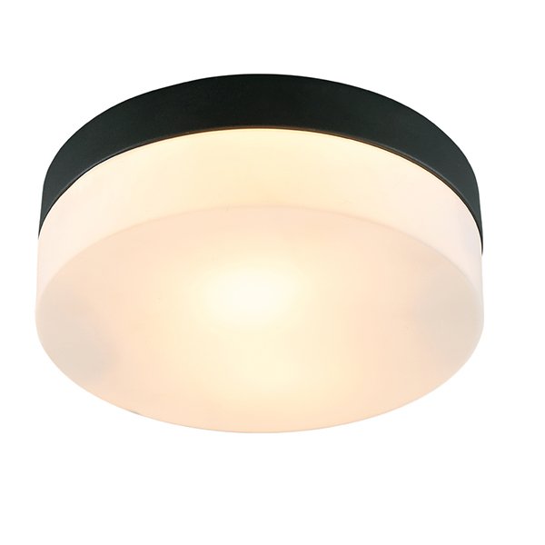 Потолочный светильник Arte Lamp Aqua-Tablet A6047PL-2BK, арматура черная, плафоны стекло белое, 24х24 см