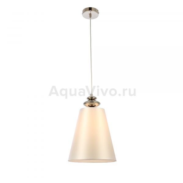Подвесной светильник ST Luce Rionfo SL1137.103.01, арматура металл, цвет никель, плафон текстиль, цвет белый