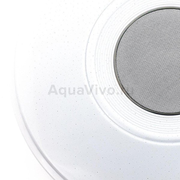 Потолочная люстра Citilux Light & Music CL703M60, с Bluetooth, арматура белая, плафон полимер глянцевый белый, 50х50 см