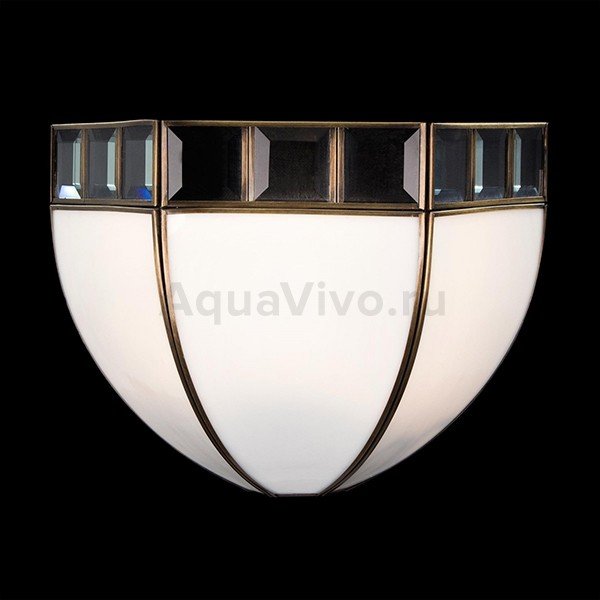 Настенный светильник Citilux Шербург-1 CL440312, арматура бронза, плафон стекло белое, 26х11 см