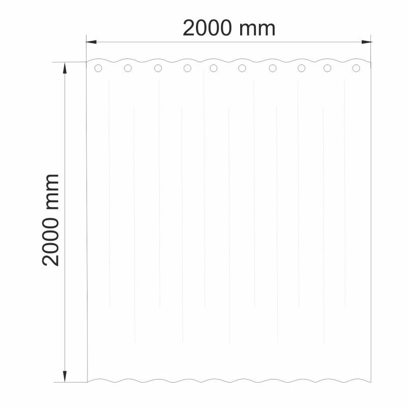 Штора для ванной WasserKRAFT Aland SC-85105, 200x200, цвет черный / белый