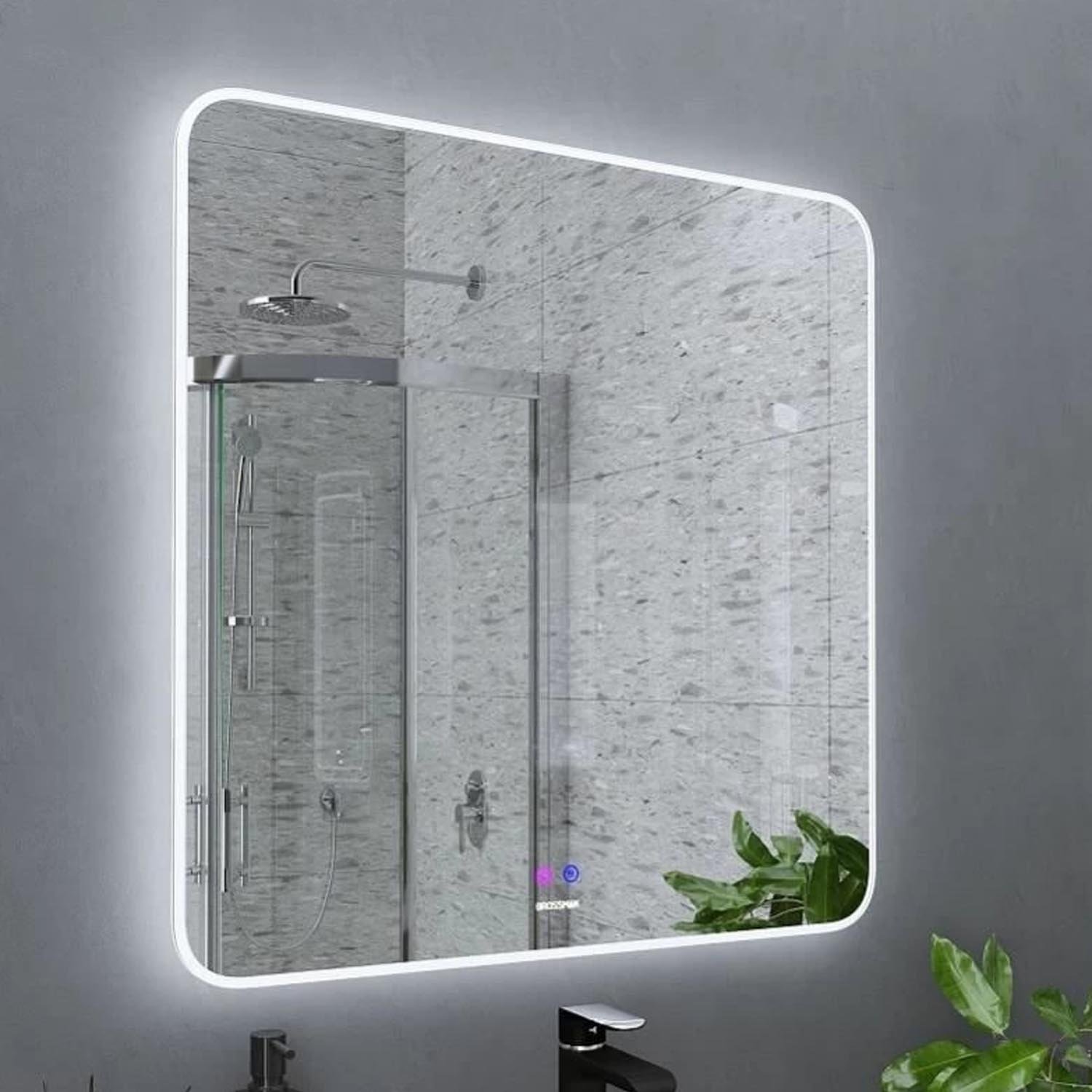 Зеркало Grossman Elegans Norma 80x80, с подсветкой, диммером и функцией антизапотевания