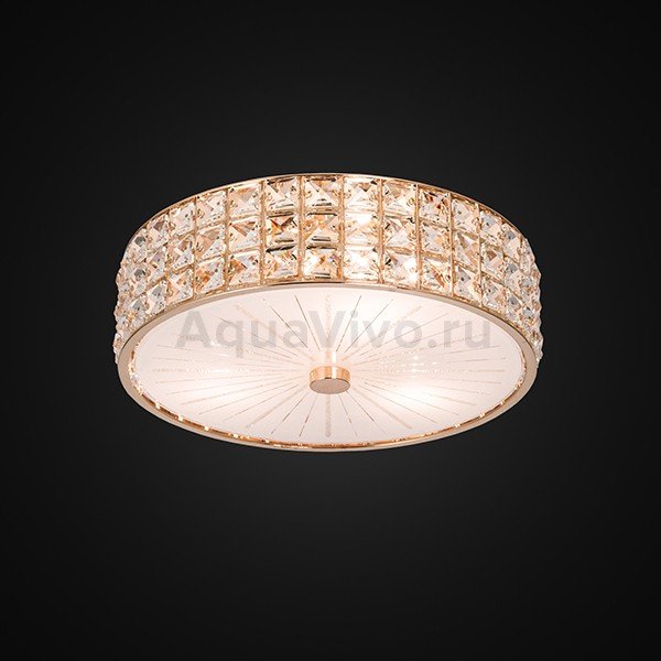 Потолочный светильник Citilux Портал CL324132, арматура золото, плафон стекло / хрусталь прозрачный, 31х31 см - фото 1