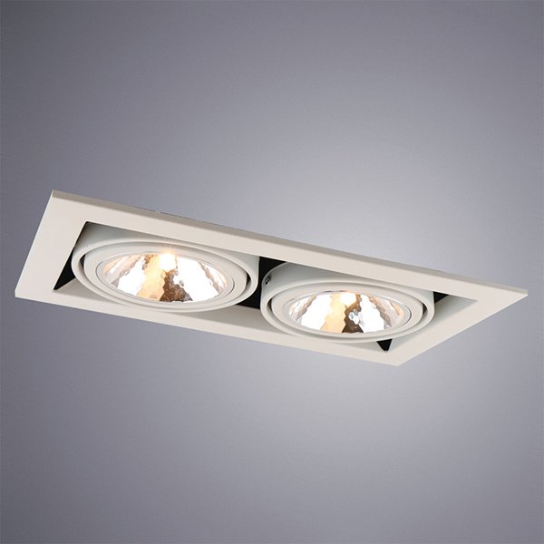 Точечный светильник Arte Lamp Cardani Semplice A5949PL-2WH, арматура черная, 35х20 см