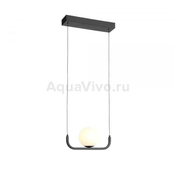 Подвесной светильник ST Luce Botelli SL1581.403.01, арматура металл, цвет черный, плафон стекло, цвет белый