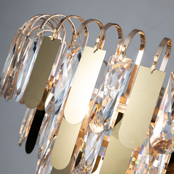Подвесная люстра Arte Lamp Vivien A2719SP-8GO, арматура золото, плафон стекло / металл золото / прзрачное, 54х54 см